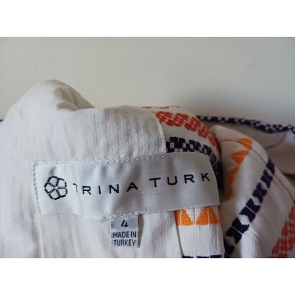 Trina Turk Beatrix Moto Jacket Blazer Embroidered Zip Up Multicolor Size 4 - Picture 3 of 7